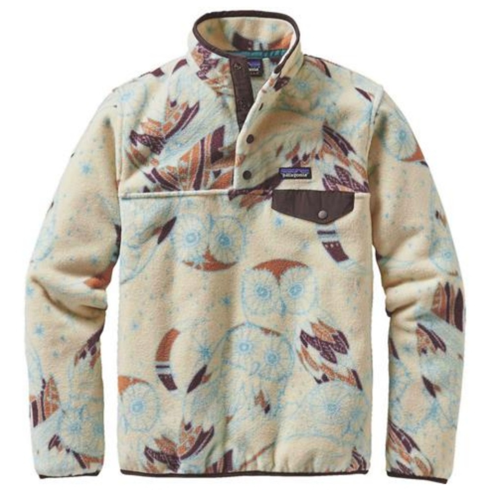 Patagonia Pull Over Size M Owl Print Like New